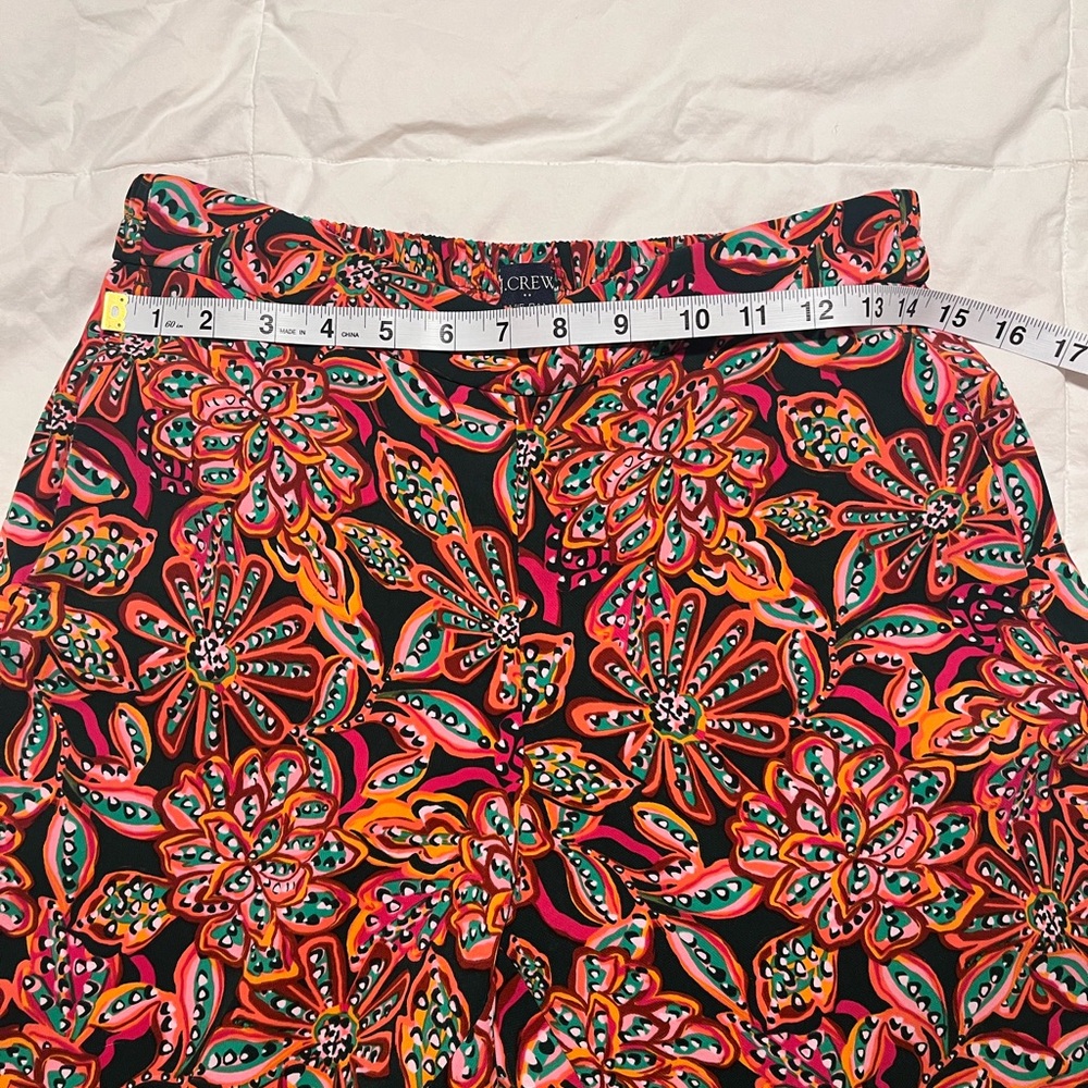 Women’s J.Crew High Waist Jamie Pant Floral Print Size 8 Ankle With Pockets - Picture 2 of 11